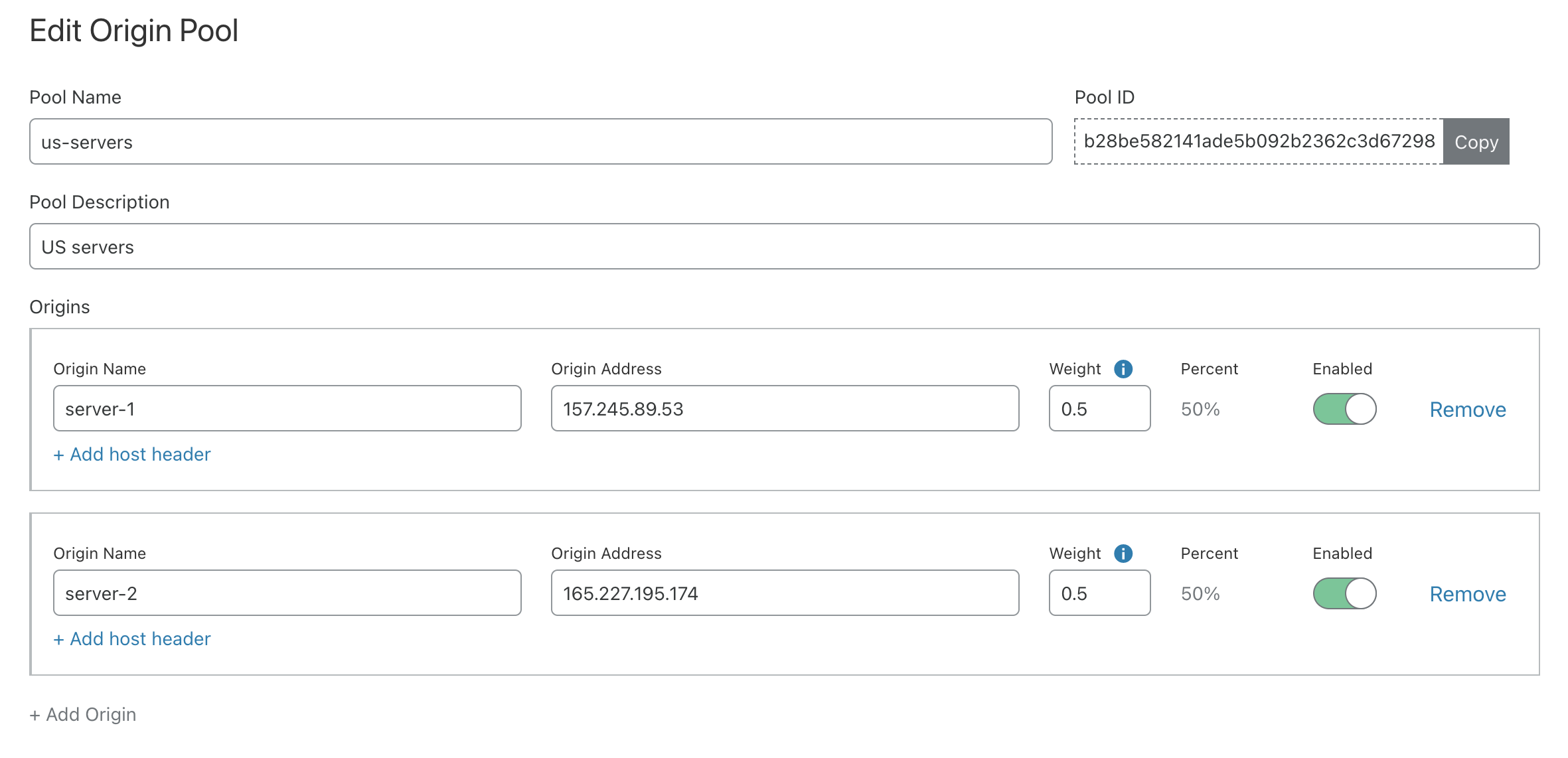 Add cloudflare load balancer